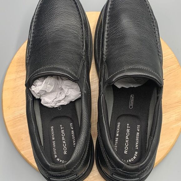 Rockport | Men\'s 13 | Black Leather Slip-Resistant Loafers main image 12